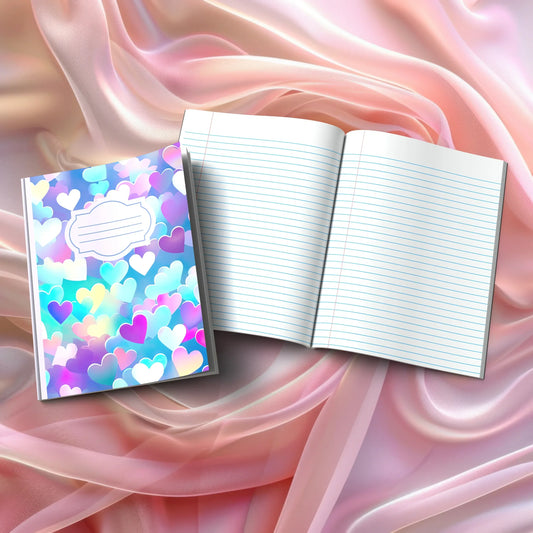 Shop our confetti hearts journal featuring the Standard Blue Lined style option from MySisterIsASurvivor.