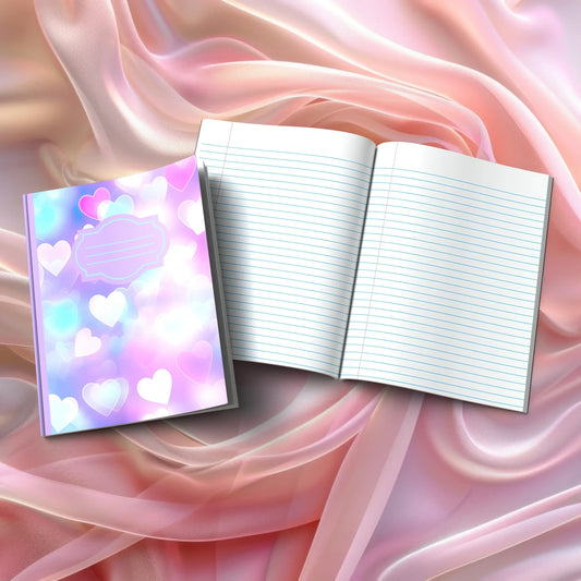 Shop our cotton candy hearts journal featuring the Pink Lined style option from MySisterIsASurvivor.