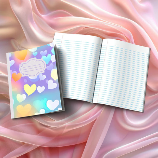 Shop our watercolor hearts journal featuring the Standard Blue Lined style option from MySisterIsASurvivor.