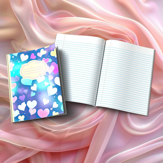 Shop our ocean hearts journal featuring the Pink Lined style option from MySisterIsASurvivor.