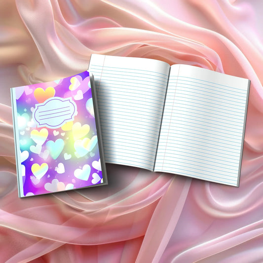 Shop our kaleidoscope hearts journal featuring the Turquoise Lined style option from MySisterIsASurvivor.