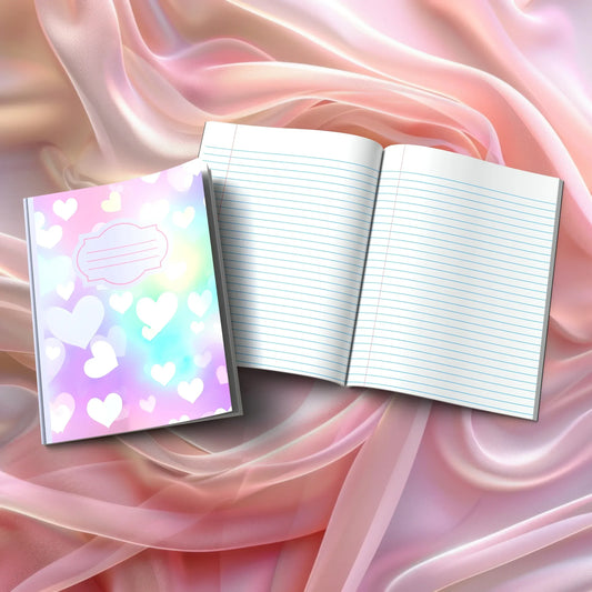Shop our pastel dreams heart journal featuring the Magenta Lined style option from MySisterIsASurvivor.