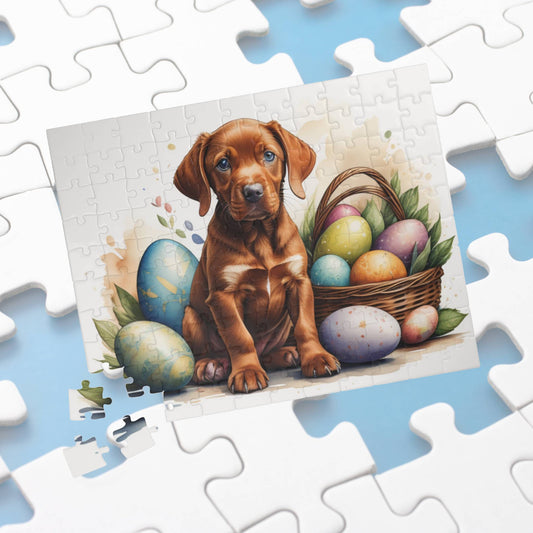 Vizsla Easter Puppy Puzzle - Dog Lovers, Mental Health Benefits, Holiday Fun, Mindfulness, Stress Relief, Festive Gift