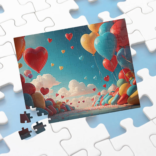 Whimsical Balloon Wonderland: Valentine's Day Puzzle for Self-Care, Emotional Growth, and Personal Empowerment
