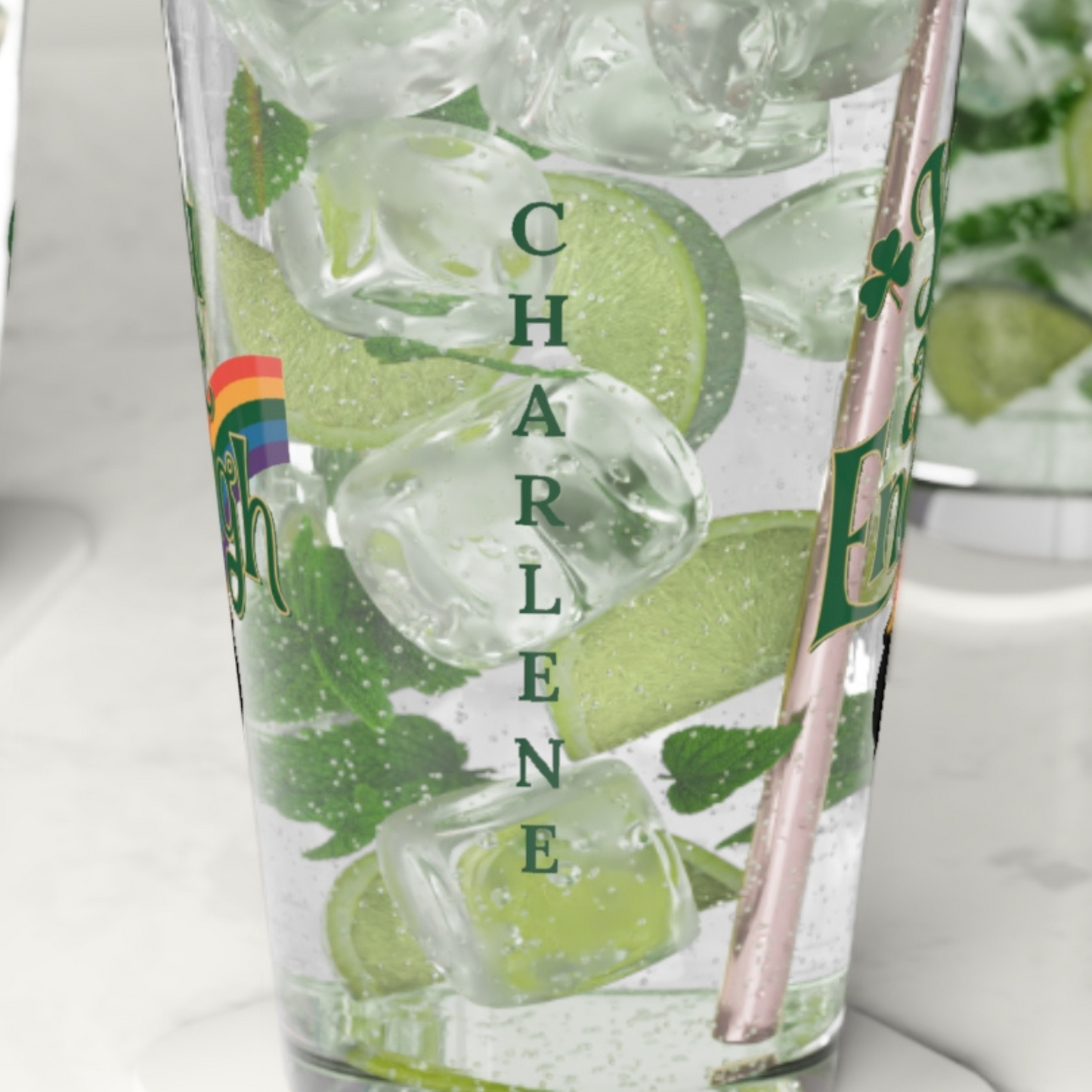 You Are Enough: Personalized St. Patrick's Day Pint Glass - Customizable Name for Happiness and Positivity