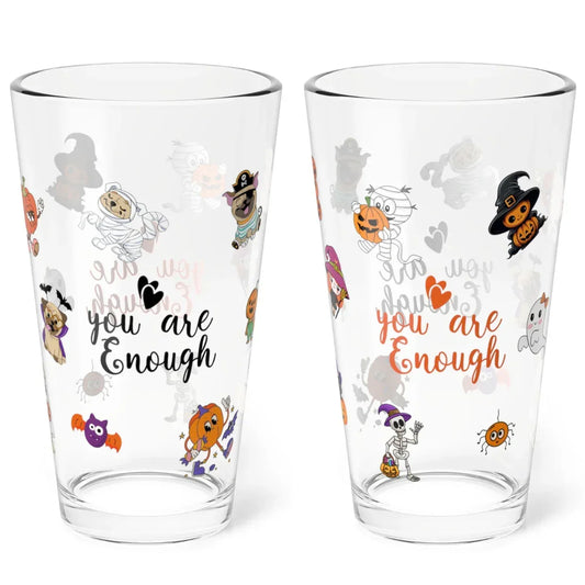 Shop our premium you are enough shaker mixing pint glass 16oz 1 from MySisterIsASurvivor.