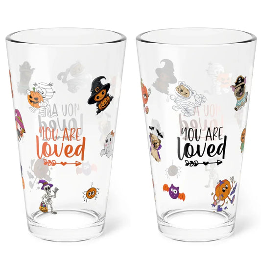 Shop our premium you are loved shaker mixing pint glass 16oz from MySisterIsASurvivor.