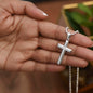 Some Gave All Cross Necklace | Engraved Stainless Steel Pendant for Veterans, Memorial Gift, PTSD Support Jewelry