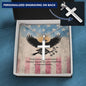 Their Courage Never Fades Cross Necklace | Engraved Stainless Steel Pendant for Veterans, Memorial Gift, PTSD Support Jewelry