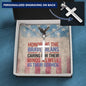 Custom cross necklace with "Honoring the Brave" - military memorial gift for veterans and their families