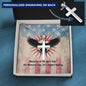 Memories Of War Don't Fade Cross Necklace | Engraved Stainless Steel Pendant for Veterans, Memorial Gift, PTSD Support Jewelry