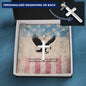 Honoring Those We Lost Cross Necklace | Engraved Stainless Steel Pendant for Veterans, Memorial Gift, PTSD Support Jewelry