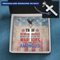 "True Remembrance Means Caring" cross necklace - support jewelry for PTSD warriors and veteran families