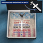 Engraved "Some Gave All" cross necklace - veteran memorial jewelry and remembrance gift for military families