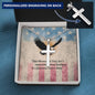 This Memorial Day, Let's Remember Cross Necklace | Engraved Stainless Steel Pendant for Veterans, Memorial Gift, PTSD Support Jewelry