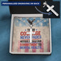 Cross necklace with "Their Courage Never Fades" - engraved tribute for veterans and PTSD awareness