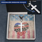 Honor the Fallen engraved cross necklace - remembrance jewelry for soldiers, veterans, and Memorial Day gifting