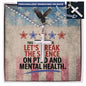 Cross necklace engraved with "Let's Break the Silence" - PTSD awareness gift for veterans and loved ones