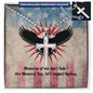 Memories Of War Don't Fade Cross Necklace | Engraved Stainless Steel Pendant for Veterans, Memorial Gift, PTSD Support Jewelry