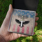 Honoring Sacrifice Cross Necklace | Engraved Stainless Steel Pendant for Veterans, Memorial Gift, PTSD Support Jewelry