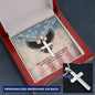 Some Gave All Cross Necklace | Engraved Stainless Steel Pendant for Veterans, Memorial Gift, PTSD Support Jewelry