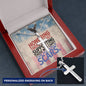 Engraved cross necklace with "Honoring Those We Lost" - Memorial Day gift for veterans and remembrance