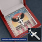 Honor The Fallen Cross Necklace | Engraved Stainless Steel Pendant for Veterans, Memorial Gift, PTSD Support Jewelry