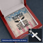 We Remember Their Sacrifice Cross Necklace | Engraved Stainless Steel Pendant for Veterans, Memorial Gift, PTSD Support Jewelry