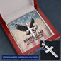 Memorial Day Is For Remembering Cross Necklace | Engraved Stainless Steel Pendant for Veterans, Memorial Gift, PTSD Support Jewelry