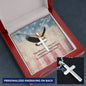 This Memorial Day, Let's Remember Cross Necklace | Engraved Stainless Steel Pendant for Veterans, Memorial Gift, PTSD Support Jewelry