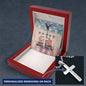 Cross necklace engraved with "Let's Break the Silence" - PTSD awareness gift for veterans and loved ones