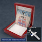 "True Remembrance Means Caring" cross necklace - support jewelry for PTSD warriors and veteran families