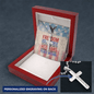 Engraved cross necklace with "Freedom Isn't Free" - personalized military memorial jewelry for PTSD support and veterans