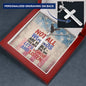 Cross necklace engraved with "Not All Wounds Are Visible" - mental health and PTSD support gift for veterans