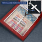 Engraved "Some Gave All" cross necklace - veteran memorial jewelry and remembrance gift for military families