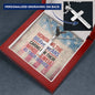 Custom cross necklace with "Honoring the Brave" - military memorial gift for veterans and their families