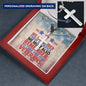 Engraved cross necklace with "We Remember Their Sacrifice" - military memorial gift for healing and honor