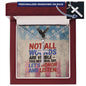 Cross necklace engraved with "Not All Wounds Are Visible" - mental health and PTSD support gift for veterans