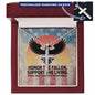 Honor The Fallen Cross Necklace | Engraved Stainless Steel Pendant for Veterans, Memorial Gift, PTSD Support Jewelry