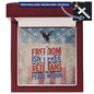 Engraved cross necklace with "Freedom Isn't Free" - personalized military memorial jewelry for PTSD support and veterans