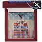 Cross necklace with "Their Courage Never Fades" - engraved tribute for veterans and PTSD awareness