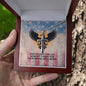 They Fought For Us Cross Necklace | Engraved Stainless Steel Pendant for Veterans, Memorial Gift, PTSD Support Jewelry