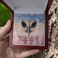 Their Sacrifice Is Remembered Cross Necklace | Engraved Stainless Steel Pendant for Veterans, Memorial Gift, PTSD Support Jewelry