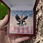 Freedom Isn't Free Cross Necklace | Engraved Stainless Steel Pendant for Veterans, Memorial Gift, PTSD Support Jewelry