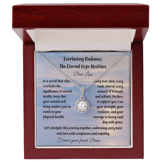 Shop our in a world that often overlooks everlasting radiance the eternal hope necklace featuring the Luxury Box w/ LED style option from MySisterIsASurvivor.