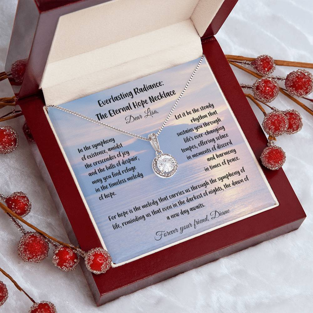 In the symphony of existence, amidst the crescendos of joy...- Everlasting Radiance: The Eternal Hope Necklace