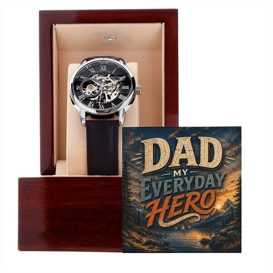 Shop our premium dad my everyday hero openwork watch from MySisterIsASurvivor.