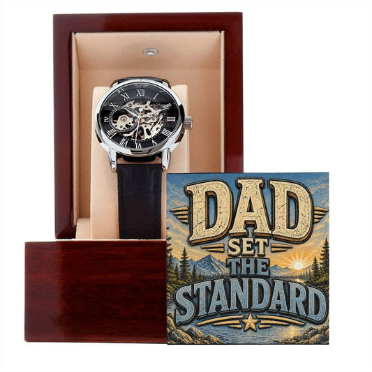 Shop our premium dad set the standard openwork watch from MySisterIsASurvivor.