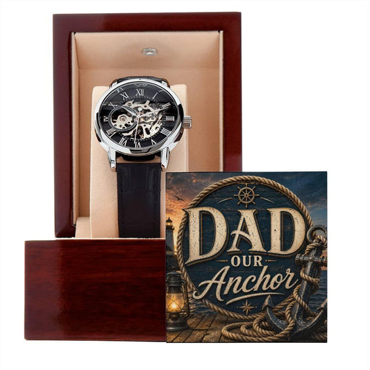 Shop our premium dad our anchor openwork watch from MySisterIsASurvivor.