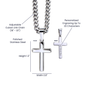 Strong Enough firefighter support Cuban link cross necklace symbolizing courage, healing, and resilience.
